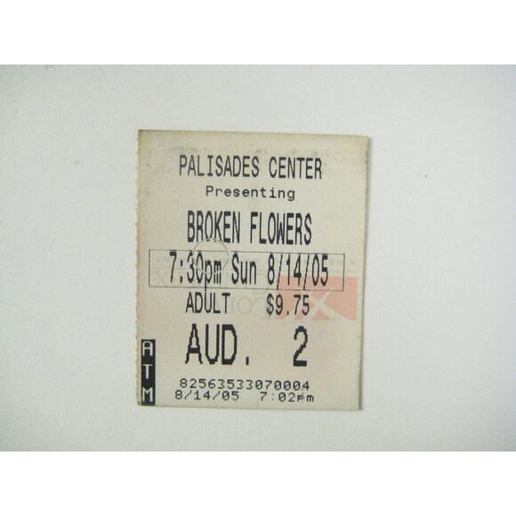 Broken Flowers Movie Ticket Stub Palisades Center 081405 - Picture 1 of 3